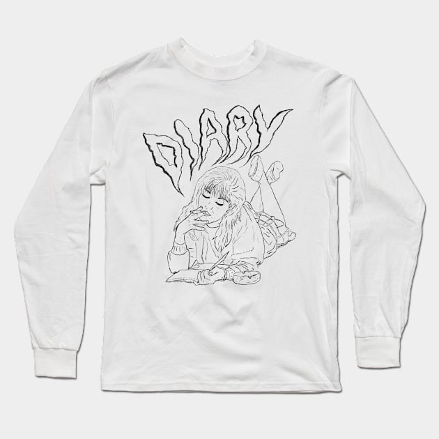 Diary Laura Shirt Long Sleeve T-Shirt by Diary Merch